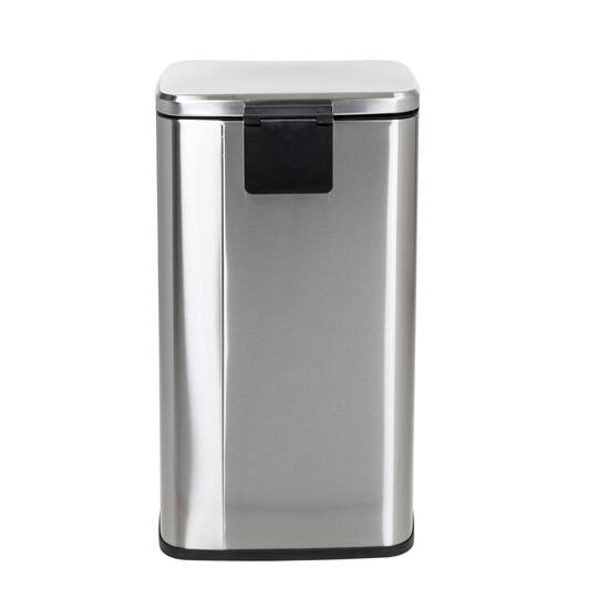 Honey Can Do Stainless Steel Step Trash Cans with Lid Set